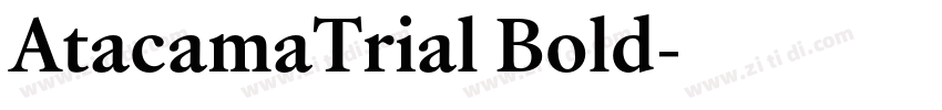 AtacamaTrial Bold字体转换
